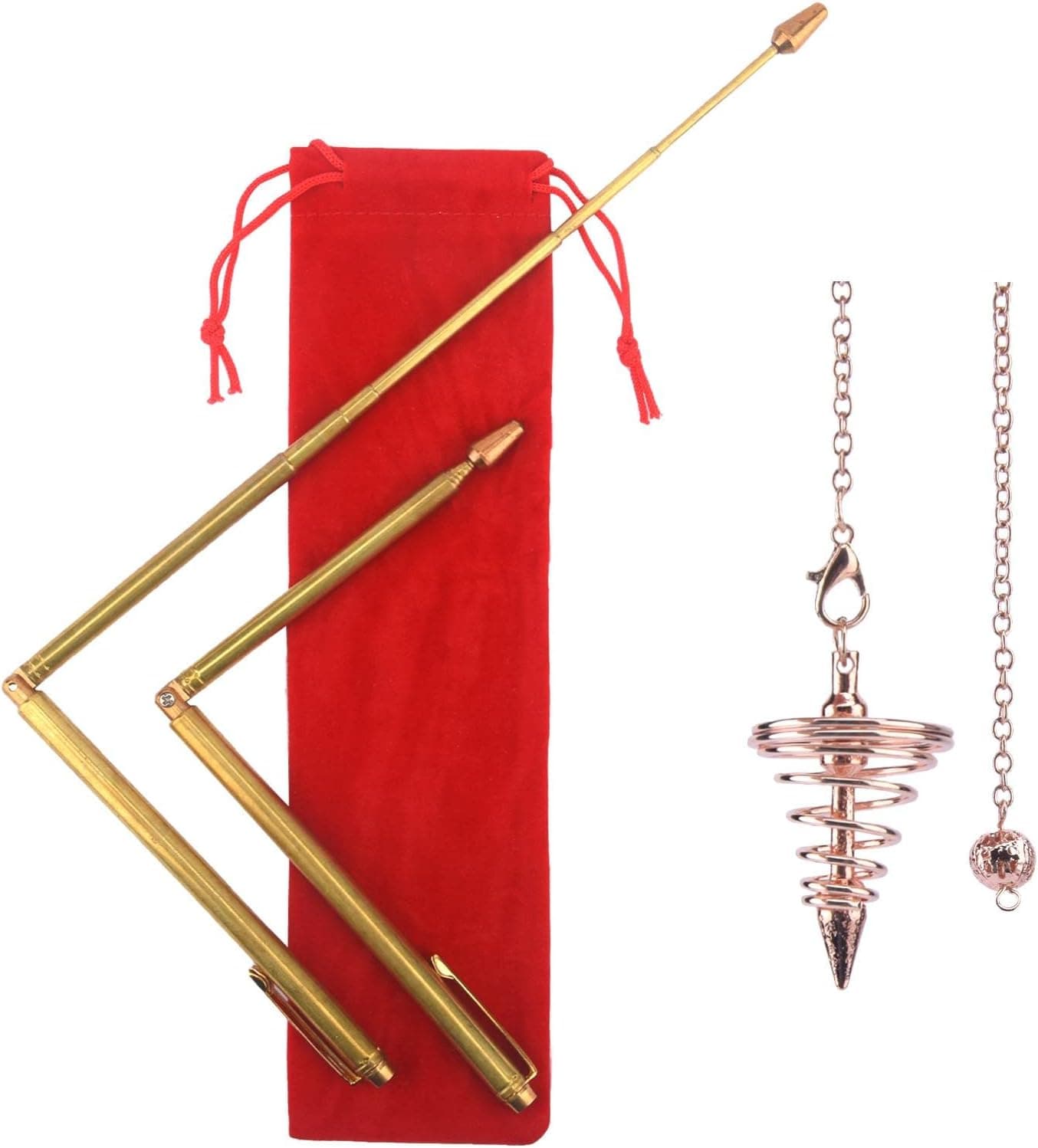 Copper Dowsing Rod + Pendulum Kit β 16" Energy Detection Set
